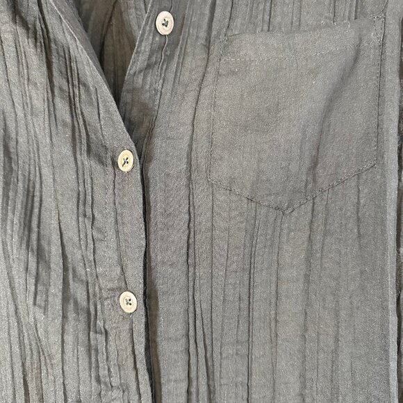 Black Soft Crinkle Swimsuit Cover-up Dress 1X - Picture 5 of 14